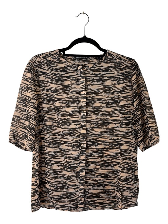 Scotch & Soda Tops - NEW Maison Scotch Scotch & Soda Abstract Zebra Print Short Sleeve Blouse Size 1